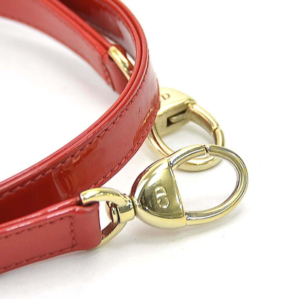 CHRISTIAN DIOR Red Leather Shoulder Bag - Picture 10 of 15